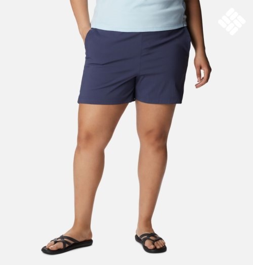 Women's Columbia On The Go Shorts Navy | Plus Size CA-ZAC5L